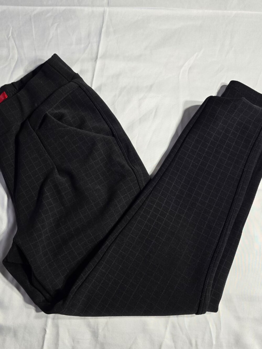Maze Collection Black Windowpane Trousers PS Stretch Pull On Pants - Picture 13 of 16